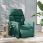 Sillón reclinable eléctrico tela verde oscuro