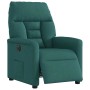 Sillón reclinable eléctrico tela verde oscuro