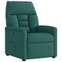 Sillón reclinable eléctrico tela verde oscuro