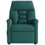 Sillón reclinable eléctrico tela verde oscuro