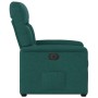 Sillón reclinable eléctrico tela verde oscuro