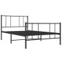 Bettgestell mit Kopfteil und Fußteil aus schwarzem Metall 75x190 cm von vidaXL, Betten und Lattenroste - Ref: Foro24-352488, ...