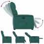 Sillón reclinable eléctrico tela verde oscuro