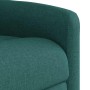 Sillón reclinable eléctrico tela verde oscuro