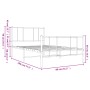 Bettgestell mit Kopfteil und Fußteil aus schwarzem Metall 75x190 cm von vidaXL, Betten und Lattenroste - Ref: Foro24-352488, ...