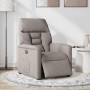 Sillón reclinable eléctrico tela gris taupé