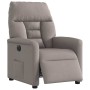 Sillón reclinable eléctrico tela gris taupé