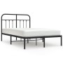 Bettgestell mit schwarzem Metallkopfteil 120x200 cm von vidaXL, Betten und Lattenroste - Ref: Foro24-352576, Preis: 116,78 €,...