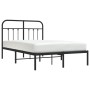 Bettgestell mit schwarzem Metallkopfteil 120x200 cm von vidaXL, Betten und Lattenroste - Ref: Foro24-352576, Preis: 116,78 €,...
