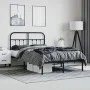 Bed frame with black metal headboard 120x200 cm by vidaXL, Beds and slatted bases - Ref: Foro24-352576, Price: 114,85 €, Disc...