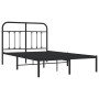 Bettgestell mit schwarzem Metallkopfteil 120x200 cm von vidaXL, Betten und Lattenroste - Ref: Foro24-352576, Preis: 116,78 €,...