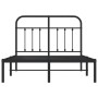 Bettgestell mit schwarzem Metallkopfteil 120x200 cm von vidaXL, Betten und Lattenroste - Ref: Foro24-352576, Preis: 116,78 €,...