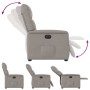 Sillón reclinable eléctrico tela gris taupé