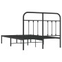Bettgestell mit schwarzem Metallkopfteil 120x200 cm von vidaXL, Betten und Lattenroste - Ref: Foro24-352576, Preis: 116,78 €,...