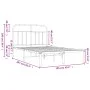 Bed frame with black metal headboard 120x200 cm by vidaXL, Beds and slatted bases - Ref: Foro24-352576, Price: 114,85 €, Disc...