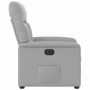 Sillón reclinable eléctrico de tela gris nube