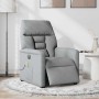 Sillón reclinable de masaje eléctrico tela gris claro