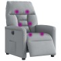 Sillón reclinable de masaje eléctrico tela gris claro