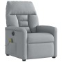 Sillón reclinable de masaje eléctrico tela gris claro