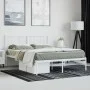 White metal bed frame with headboard 140x200 cm by vidaXL, Beds and slatted bases - Ref: Foro24-352530, Price: 93,15 €, Disco...