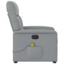 Sillón reclinable de masaje eléctrico tela gris claro