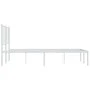 White metal bed frame with headboard 140x200 cm by vidaXL, Beds and slatted bases - Ref: Foro24-352530, Price: 93,15 €, Disco...