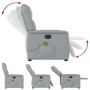 Sillón reclinable de masaje eléctrico tela gris claro