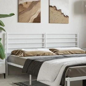 White metal headboard 193 cm by vidaXL, Headboards and footboards - Ref: Foro24-352405, Price: 34,21 €, Discount: %