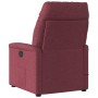 Sillón de masaje reclinable eléctrico tela rojo tinto