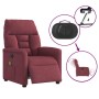 Sillón de masaje reclinable eléctrico tela rojo tinto