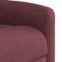 Sillón de masaje reclinable eléctrico tela rojo tinto