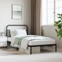 Bed frame with black metal headboard 107x203 cm by vidaXL, Beds and slatted bases - Ref: Foro24-352574, Price: 83,30 €, Disco...