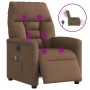 Sillón reclinable de masaje eléctrico tela marrón