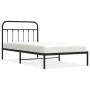 Bettgestell mit schwarzem Metallkopfteil 107x203 cm von vidaXL, Betten und Lattenroste - Ref: Foro24-352574, Preis: 83,30 €, ...