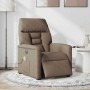 Sillón reclinable de masaje eléctrico tela marrón