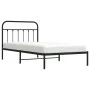 Bettgestell mit schwarzem Metallkopfteil 107x203 cm von vidaXL, Betten und Lattenroste - Ref: Foro24-352574, Preis: 83,30 €, ...