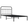 Bed frame with black metal headboard 107x203 cm by vidaXL, Beds and slatted bases - Ref: Foro24-352574, Price: 83,30 €, Disco...