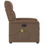 Sillón reclinable de masaje eléctrico tela marrón