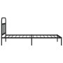 Bed frame with black metal headboard 107x203 cm by vidaXL, Beds and slatted bases - Ref: Foro24-352574, Price: 83,30 €, Disco...