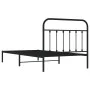 Bettgestell mit schwarzem Metallkopfteil 107x203 cm von vidaXL, Betten und Lattenroste - Ref: Foro24-352574, Preis: 83,30 €, ...