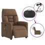 Sillón reclinable de masaje eléctrico tela marrón