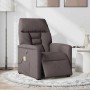 Sillón reclinable de masaje eléctrico tela marrón oscuro