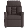 Sillón reclinable de masaje eléctrico tela marrón oscuro