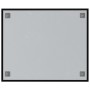 Pizarra magnética de pared vidrio templado negro 60x50 cm
