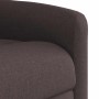 Sillón reclinable de masaje eléctrico tela marrón oscuro