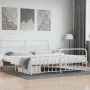 Metallbettgestell mit Kopf- und Fußteil weiß 193x203 cm von vidaXL, Betten und Lattenroste - Ref: Foro24-352651, Preis: 146,6...