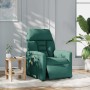 Sillón reclinable de masaje eléctrico tela verde oscuro