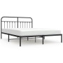 Estructura de cama con cabecero metal negro 183x213 cm de vidaXL, Camas y somieres - Ref: Foro24-352583, Precio: 125,72 €, De...