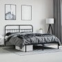 Estructura de cama con cabecero metal negro 183x213 cm de vidaXL, Camas y somieres - Ref: Foro24-352583, Precio: 125,72 €, De...