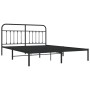 Estructura de cama con cabecero metal negro 183x213 cm de vidaXL, Camas y somieres - Ref: Foro24-352583, Precio: 125,72 €, De...